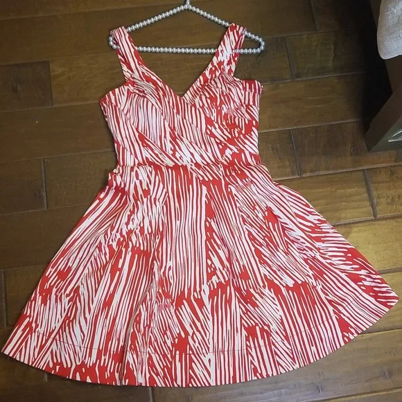 Calvin Klein Red And White Sundress - Picture 9 of 12